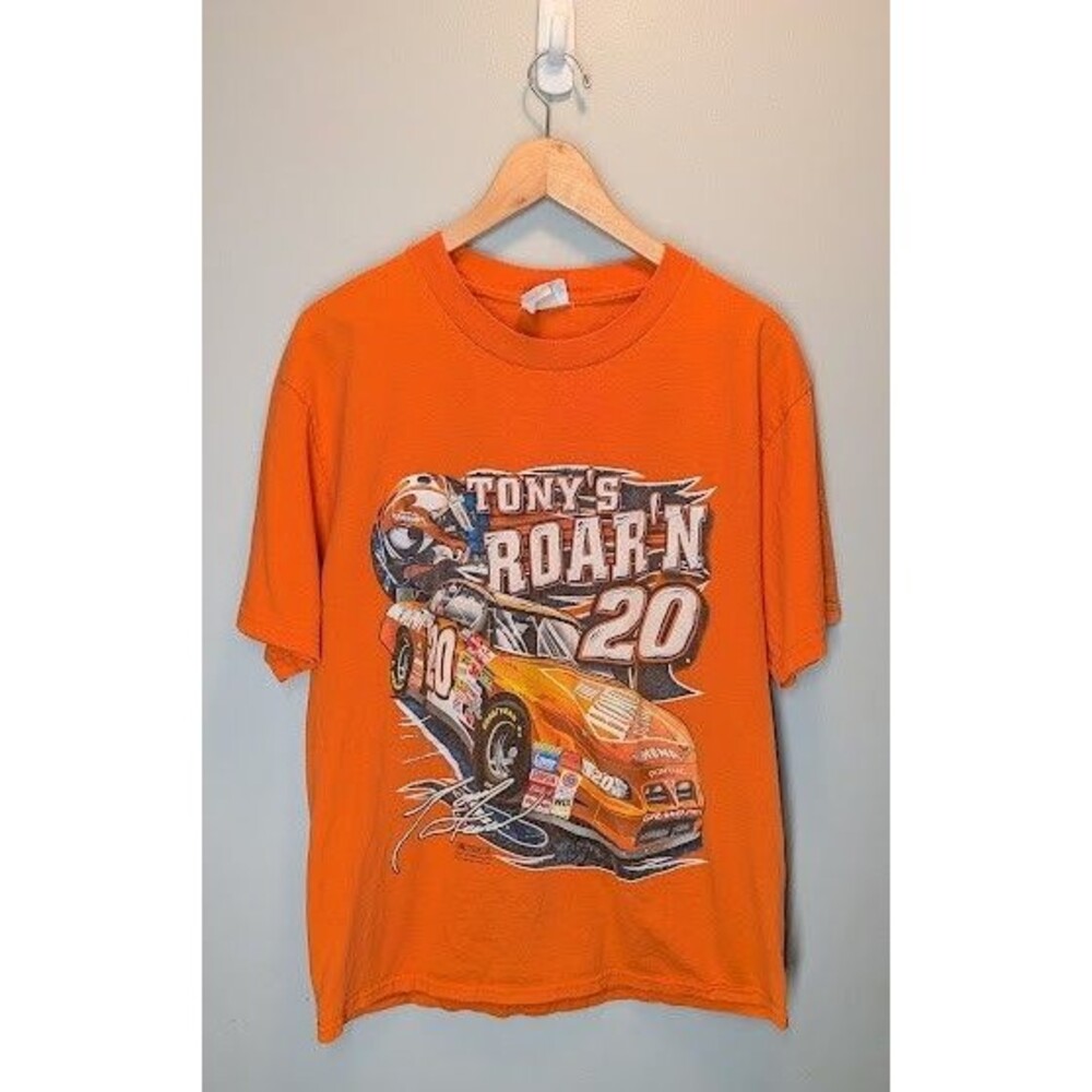 Vintage Chase Authentics NASCAR Tony Stewart #20 The Home Depot T Shirt Sz L